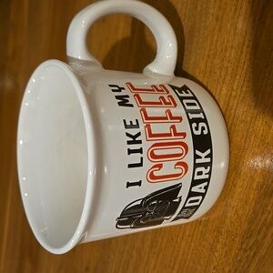 Star Wars Darth Vader I like my coffee on the dark side white black red mug